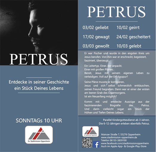 Gottesdienst Predigtreihe Petrus